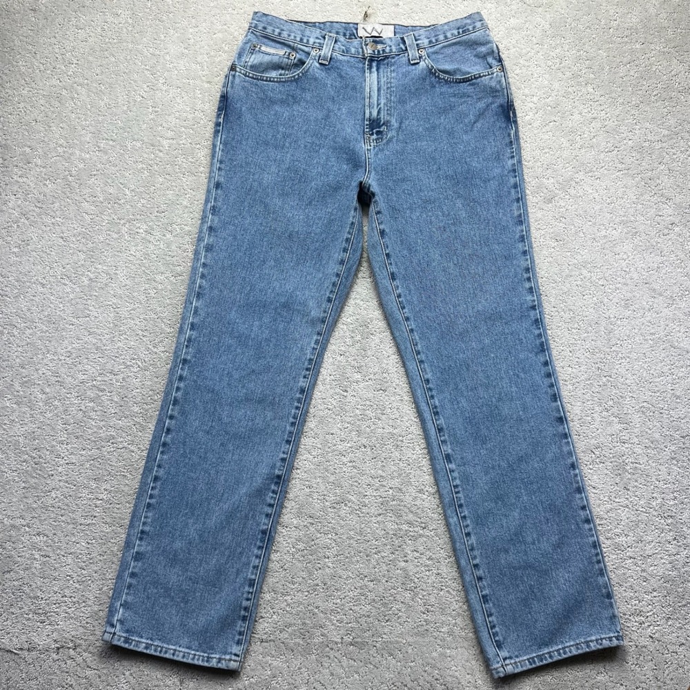 VINTAGE‎ Y2K Perry Ellis America Jeans Mens 33x32 Blue Denim Straight Leg Cotton